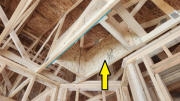 Attic access with tall insulation barrier for cleaner access