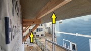 East soffit beam and supporting corbels