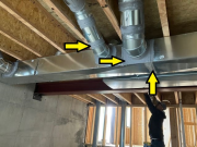 Sealing duct work for maximum airflow from heat pump