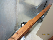 Baseboard is stained prior to installation