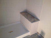 Granite seat in new shower