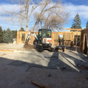 Excavating for new stairwell