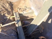 Placing foundation for new stairwell