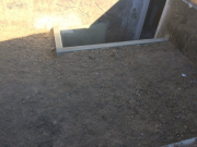 Completed foundation for new stairwell
