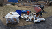 Existing foundation is corrected with structural grout