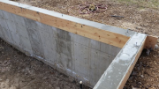 Existing foundation is corrected with structural grout