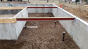 Crawlspace is backfilled