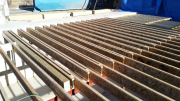Floor joists under kitchen are doubled for extra stiff floor