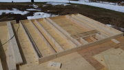 First wall is framed on floorg