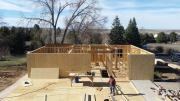 North first floor walls are framed