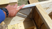 Joists are nailed square to rim