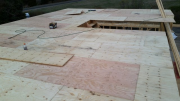 Second floor is sheathed