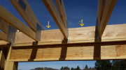 Roll blocks between truss heels