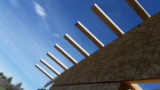 Gable overhang support 16 inch oc