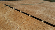 Roof ridge vents are cut