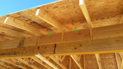 Porch trusses are blocked
