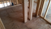 Pocket doors are framed with 2x6