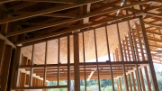 Plywood to hold attic insulation