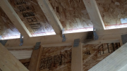 Gable lookouts with truss clips
