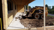 Front porch is removed