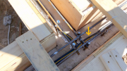 Concrete forms for wall extensions with steel & water stop inside