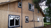 Windows are installed on north wall