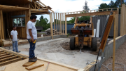 Old garage slab was removed.