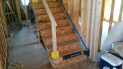 Stairs are protected with OSB