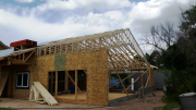 School room & garage trusses are installed.