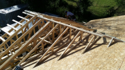 Garage roof overframe.