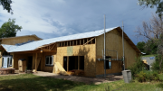 School room exterior walls are framed.