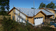 Garage and school room are framed.