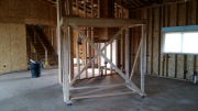 Scaffold for work at high ceilings