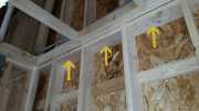 Fire stop blocks in tall walls