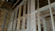 Fire stops below storage floor