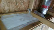 Fireplace box is insulated from top