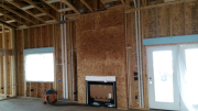 Fireplace is installed