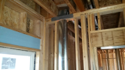 Heat ducts are in interior walls only
