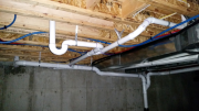 Plumbing under master bathroom