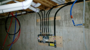Gas manifold in basement