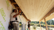 Installing T&G at rear patio