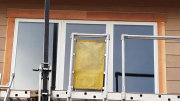 Northeast corner window trim