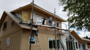 Northwest exterior trim in progress