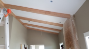Installing beams in family room