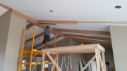 Installing beams in family room