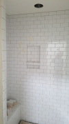 Tile installaltion in boys' shower