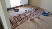 Starting to install brick at entry