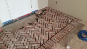 Brick floor almost complete
