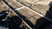 Entry sidewalk pipe & rebar