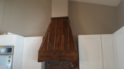 Reclaimed lumber range hood completed